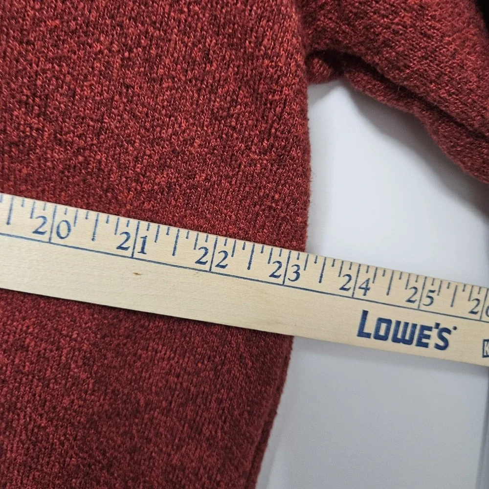 Greg Norman Pullover Mens Large Red Quarter Zip Sweater Mock Neck Heathered Knit